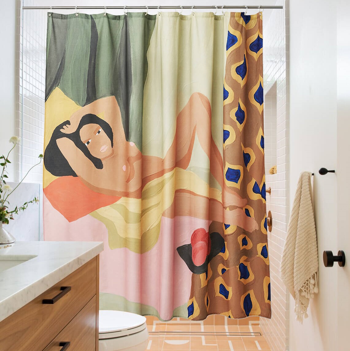 ZigZag Zurich Shower Curtain