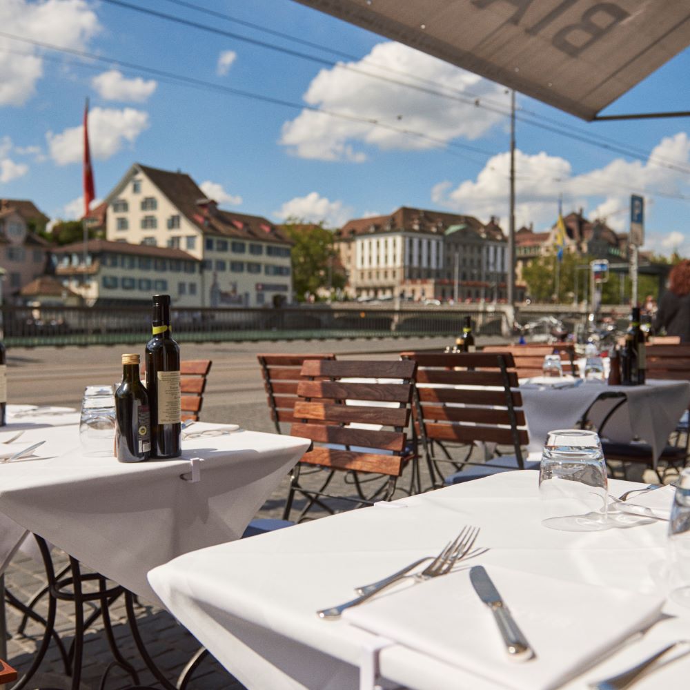 Ristorante Bianchi Fischrestaurant Limmatquai Sommer Zürich cotedazurich