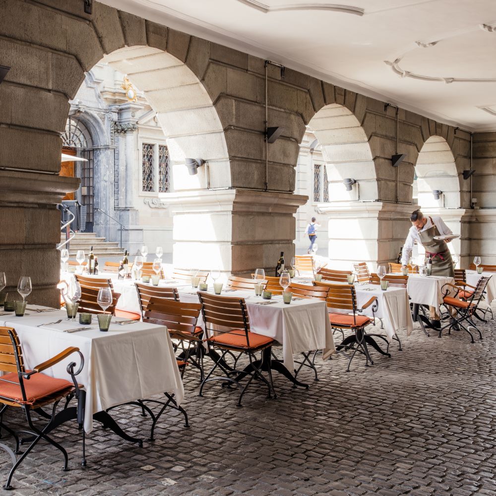 Ristorante Zafferano Terrasse Limmatquai Zürich cotedazurich