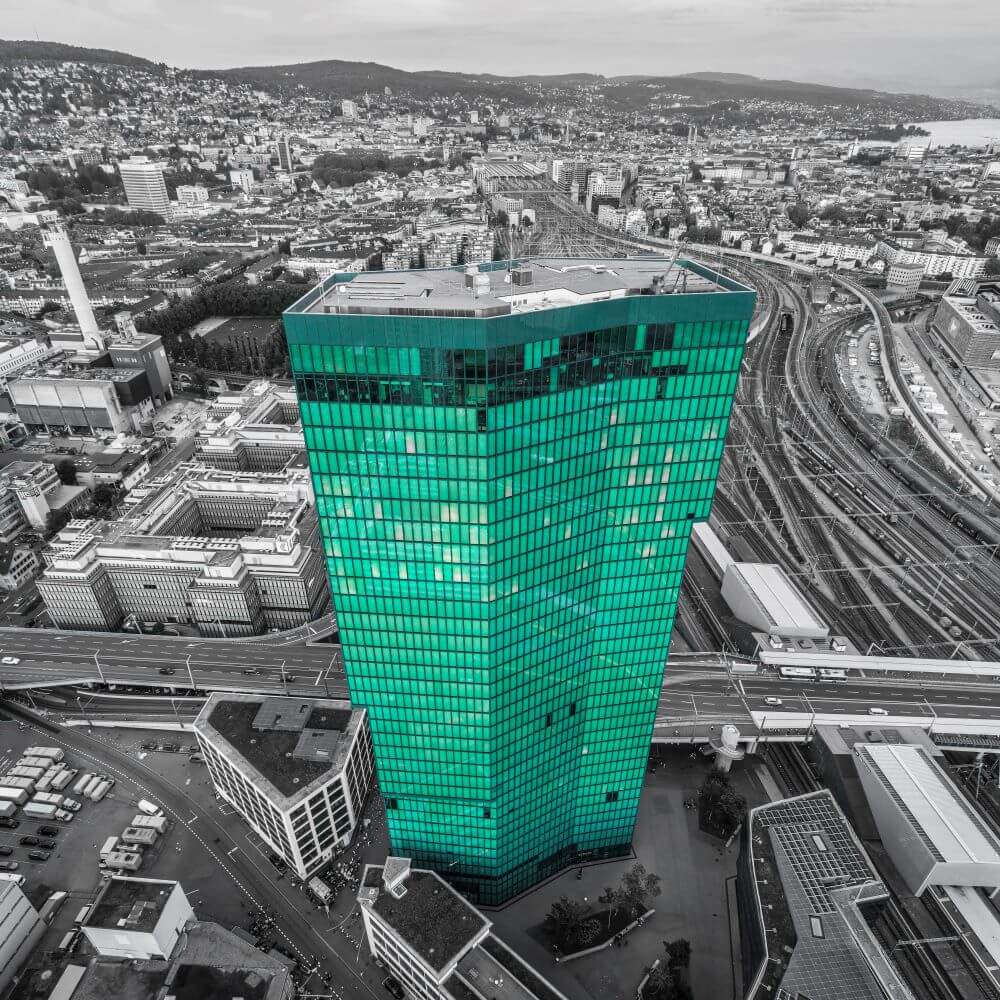 Tom Fricker Fotografie Prime Tower Birdview cotedazurich