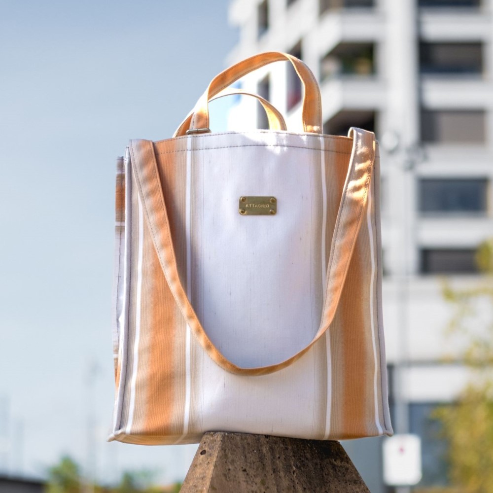 Attached Bag orange white Fashion Zurich cotedazurich