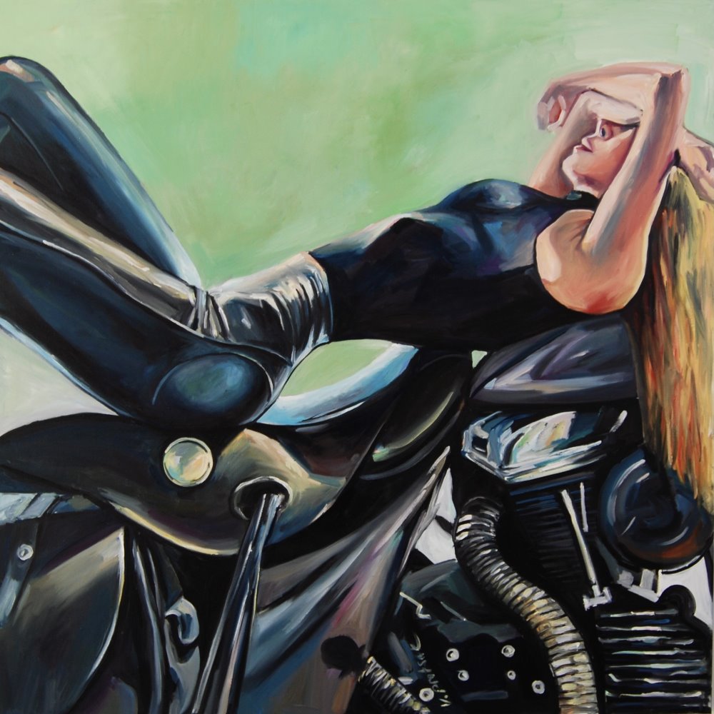 Valentyna Protsak motor bike Art Zuerich cotedazurich