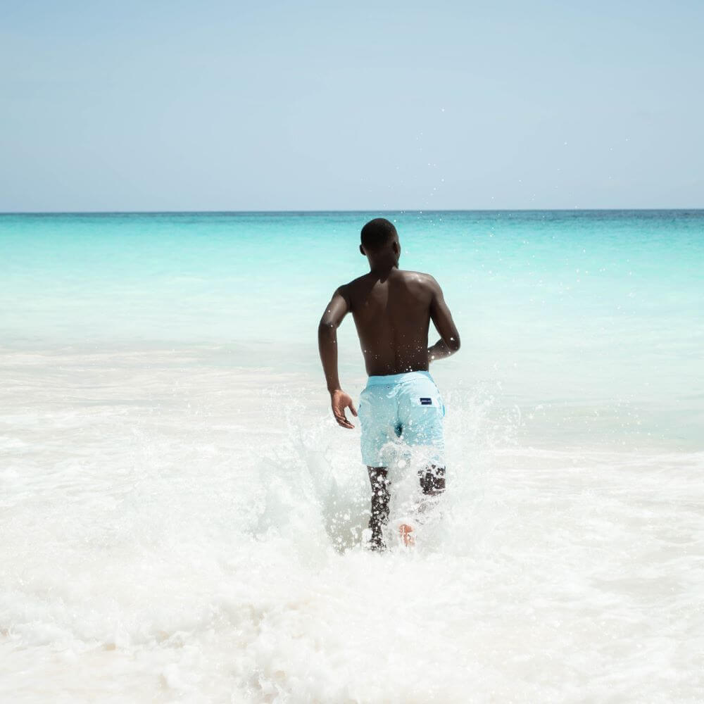 Andrew & Cole light blue swimwear Zürich cotedazurich